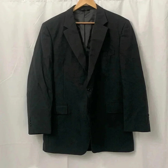 Men’s Jos. A. Bank Sports Coat Size 46L Black EUC - Picture 1 of 10